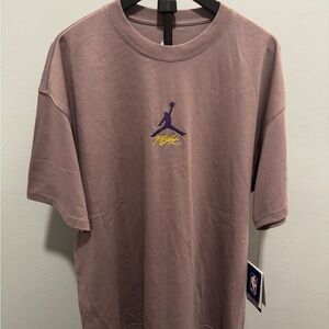 Jordan Men's Purple Lakers Tee with Logo
